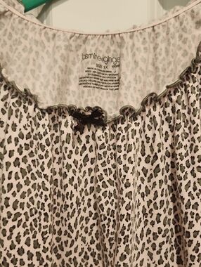 Jasmine & Ginger Plus Size 1X Leopard Print Lightweight Pajamas